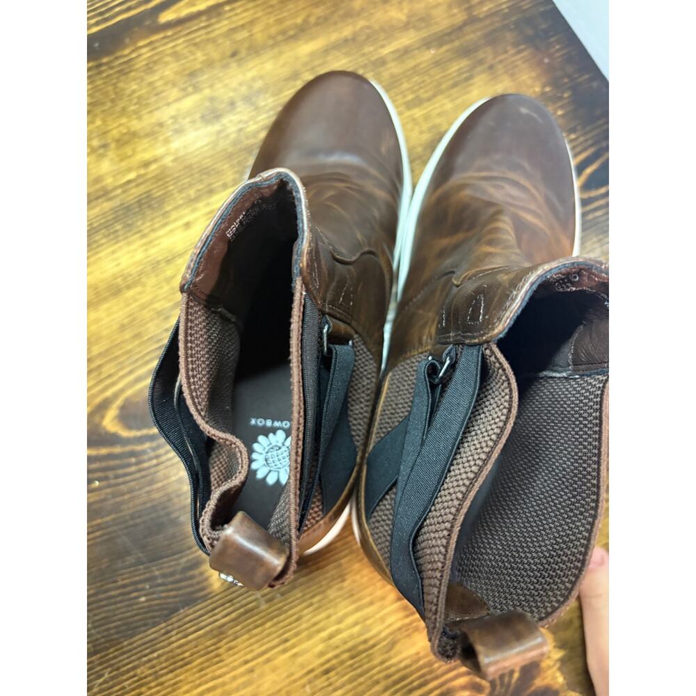 Yellow box Brown Sneaker Booties Size 9 - Picture 5 of 8